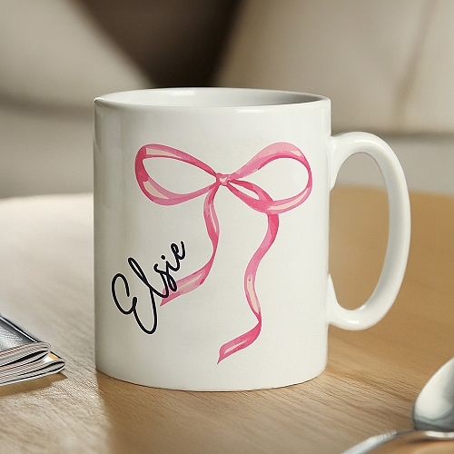 Personalised Bow Mug