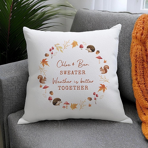 Personalised Autumn Cushion