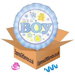Its a Boy Blue Balloon Delivery to UK