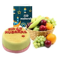 Eid Gala Fruits with Cake and Card