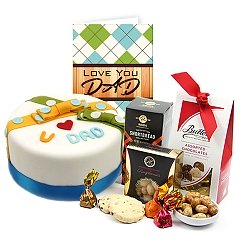 Love Dad Hamper with Cake and Card