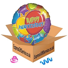 Happy Anniversary Glitter Balloon delivery to UK