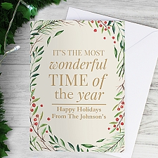 Personalised Wonderful Time of Year Christmas Card