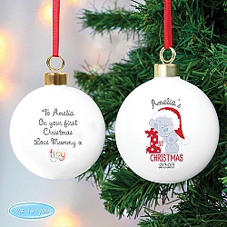 Personalised Tiny Tatty 1st Christmas Bauble Delivery to UK