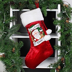 Personalised Red Christmas Santa Stocking Delivery to UK