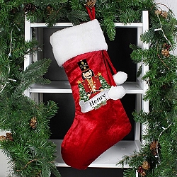 Personalised Red Nutcracker Stocking Delivery to UK