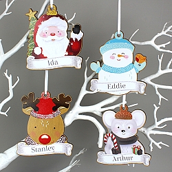 Personalised Characters Wooden Hanging Decorations Delivery to UK