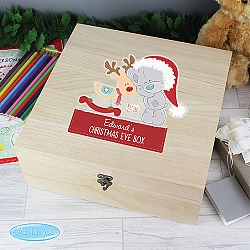 Personalised Tiny Tatty Wooden Christmas Box Delivery to UK