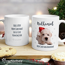Personalised Christmas Terrier Dog Mug