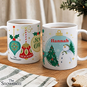 Personalised The Snowman Christmas Wishes Mug