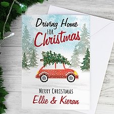 Personalised Home For Christmas Card Delivery to UK