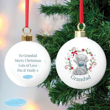 Personalised Me To You 'For Grandad, Dad' Christmas Bauble UK [United Kingdom]