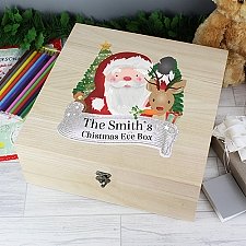 Personalised Santa Wooden Christmas Box Delivery to UK