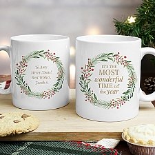 Personalised Wonderful Time Christmas Mug Delivery to UK