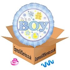 Its a Boy Blue Balloon Delivery to UK
