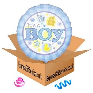 Its a Boy Blue Balloon Delivery to UK
