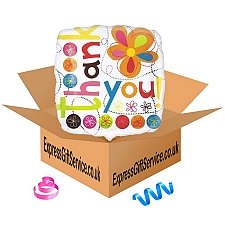 Thank You Colourful Flowers Balloon Delivery to UK