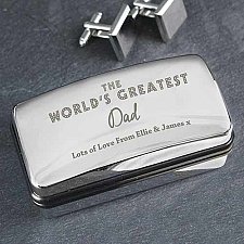 Personalised The Worlds Greatest Cufflink Box